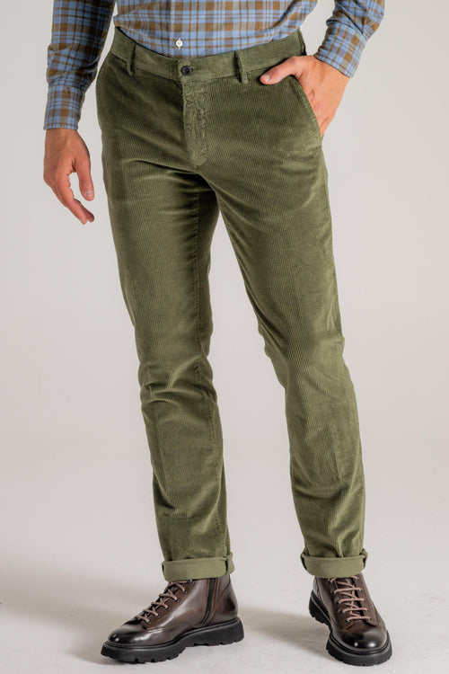 Slacks Pantalone Verde Uomo