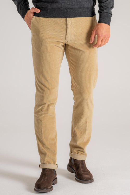 Slacks Pantalone Beige Uomo