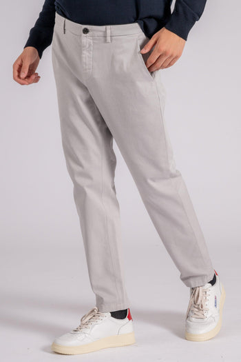 Pantalone Prince Chino Slim Crop in Cotone/Elastam Grigio - 3