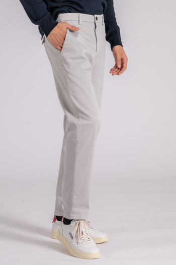 Pantalone Prince Chino Slim Crop in Cotone/Elastam Grigio - 4