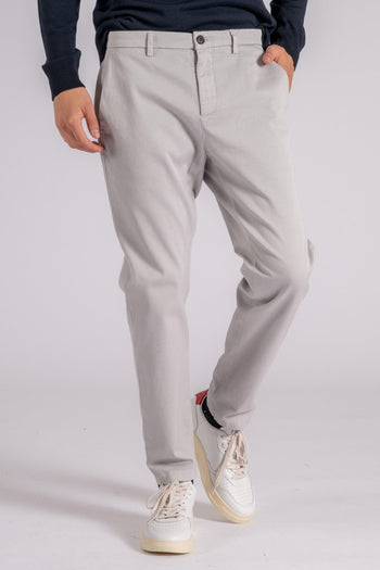 Pantalone Prince Chino Slim Crop in Cotone/Elastam Grigio - 5