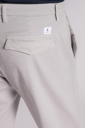 Pantalone Prince Chino Slim Crop in Cotone/Elastam Grigio - 6