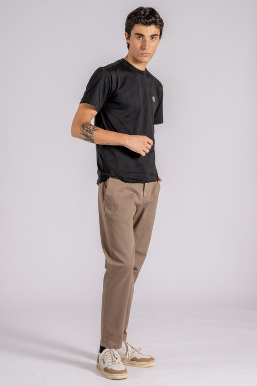 Pantalone Prince Chino Slim Crop Cotone/Elastam Beige - 2