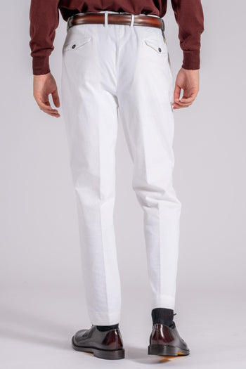 Pantalone Velluto Millerighe Bianco - 3