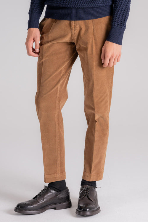 Pantalone Velluto Millerighe Beige - 2