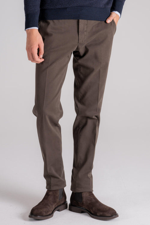 Pantalone 98% CO 2% EA Marrone - 2