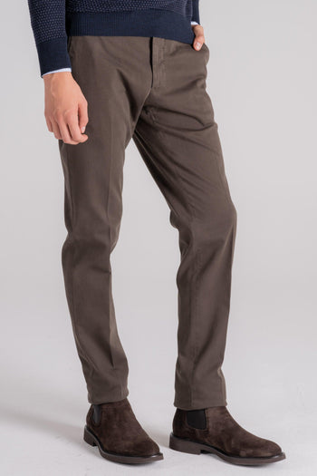 Pantalone 98% CO 2% EA Marrone - 3