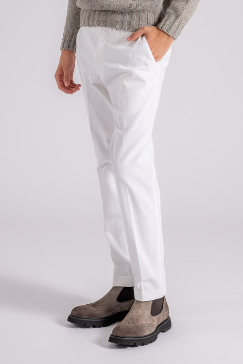 Pantalone Cotone/Elastam Bianco - 1