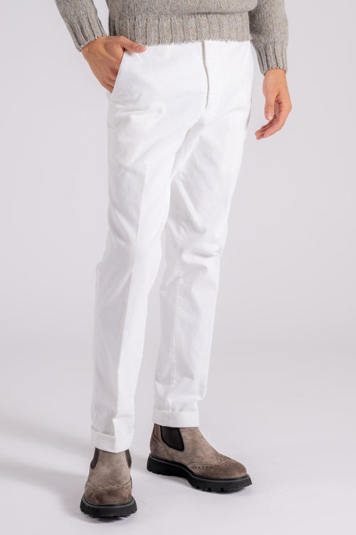 Pantalone Cotone/Elastam Bianco - 2