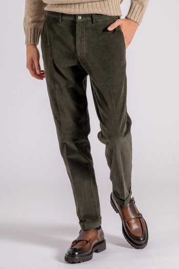 Pantalone Velluto Mille Righe Verde - 4