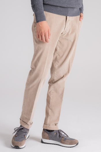 Pantalone Velluto Mille Righe Beige - 3