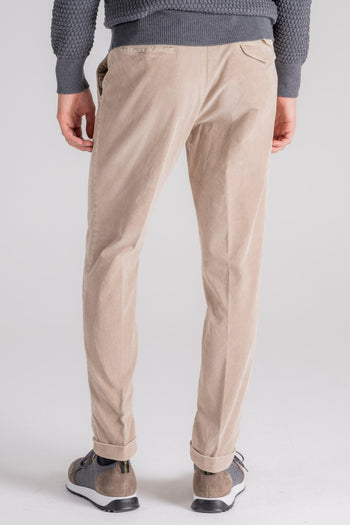 Pantalone Velluto Mille Righe Beige - 4