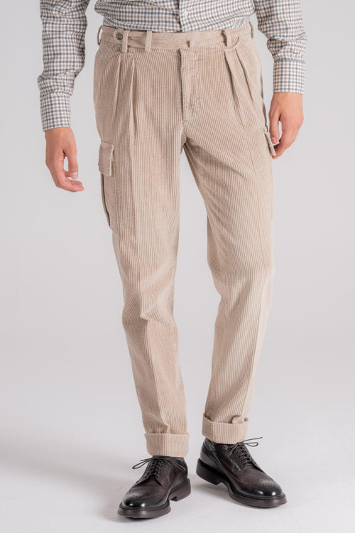 Pantalone 100% Cotone Velluto a Coste Regular Fit - 2