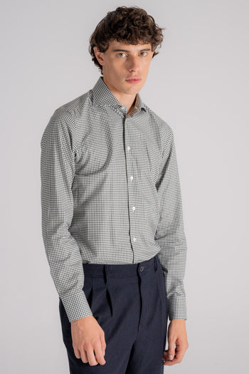 Camicia Collo alla Francese 100% Cotone Verde - 4