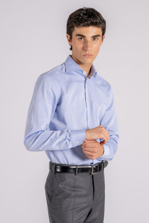 Camicia Azzurro in 100% Cotone