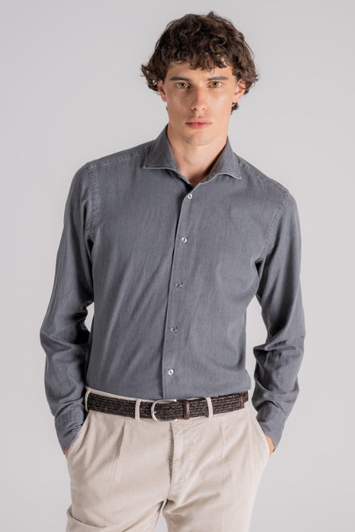 Camicia 100% Cotone Grigio