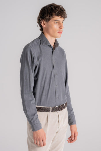 Camicia 100% Cotone Grigio - 4