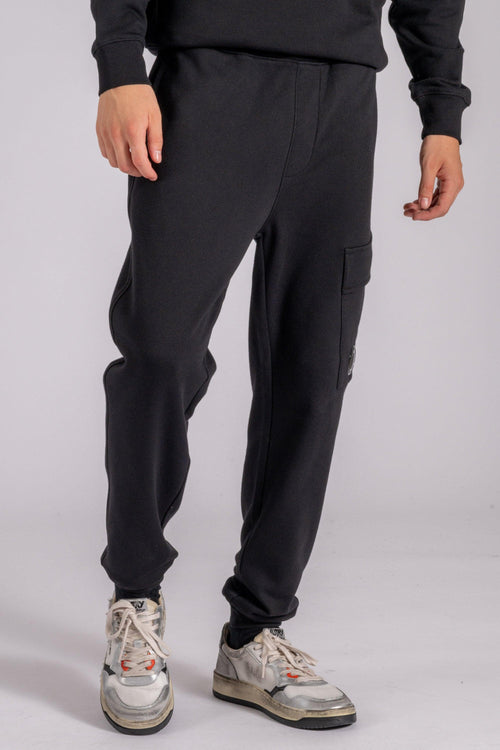 Pantalone Felpa in Cotone Nero - 2