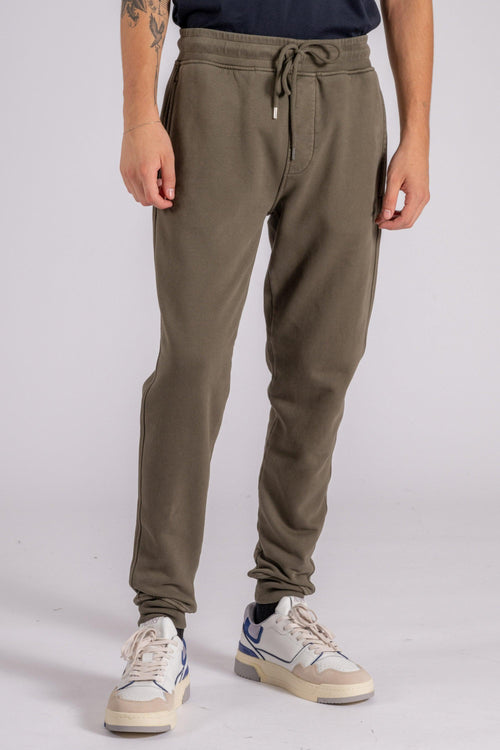 Pantalone Felpa in Cotone Verde