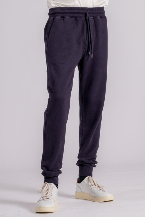 Pantalone Felpa in Cotone Blu