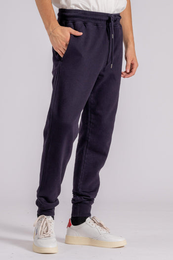 Pantalone Felpa in Cotone Blu - 4