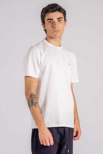 T-shirt Logo Patch Cotone Bianco - 4