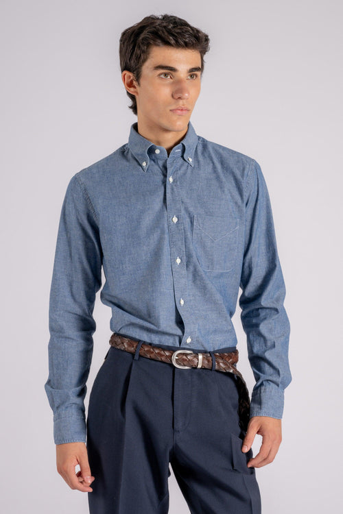 Camicia blu 100% Cotone