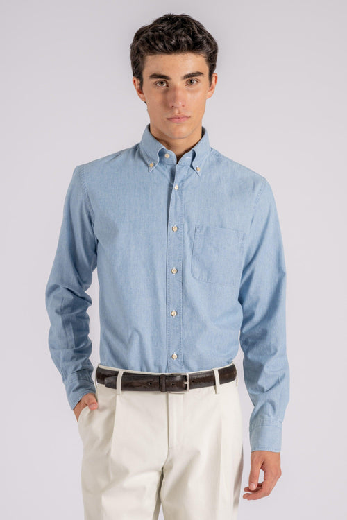 Camicia blu 100% Cotone