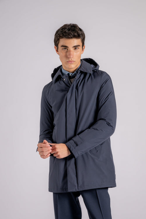 Piumino Carcoat con Cappuccio Gore-Tex Blu - 2