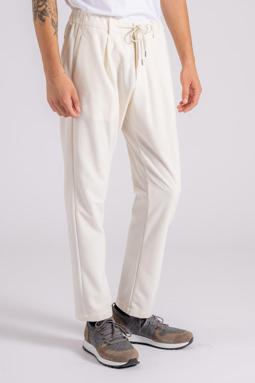 Pantalone Velluto a Coste Bianco