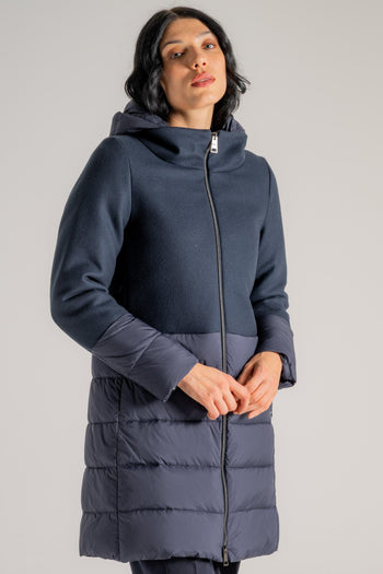 Parka Lana Diagonale E Eco-age Blu Donna - 3