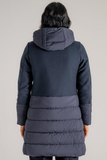 Parka Lana Diagonale E Eco-age Blu Donna - 4