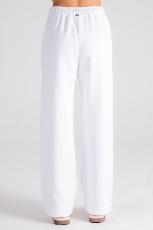 Pantalone con Dettaglio Bottoni Cotone/Poliestere Bianco - 2