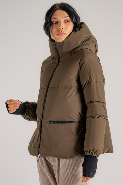 Piumino Cappa Windstopper Verde Donna - 2