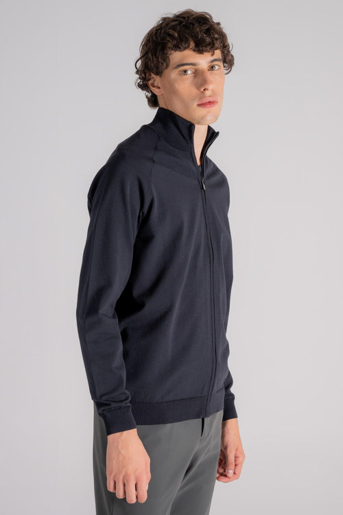 Full Zip Amos Cotton/Polyester Blu - 2