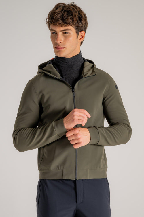 Dream Hood Zip Fleece Verde Uomo