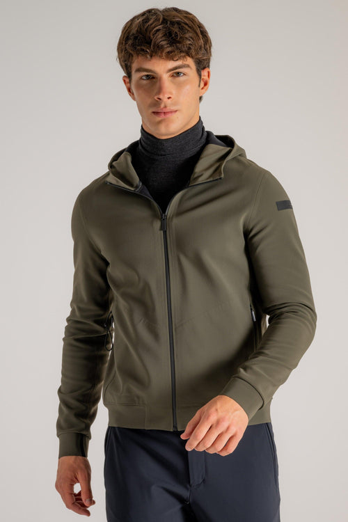 Dream Hood Zip Fleece Verde Uomo - 2