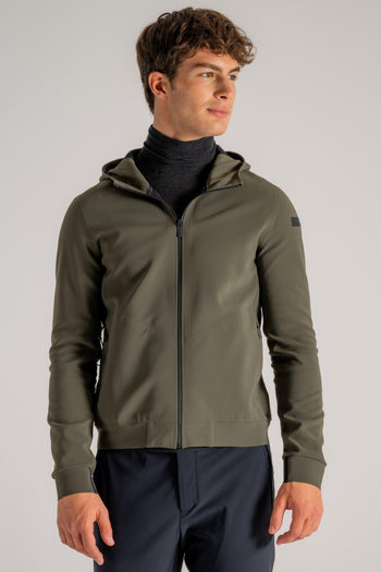 Dream Hood Zip Fleece Verde Uomo - 3