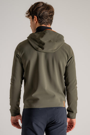 Dream Hood Zip Fleece Verde Uomo - 4