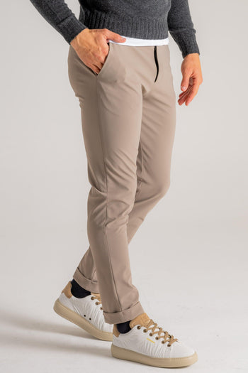 Winter Chino Pantalone Beige Uomo - 3