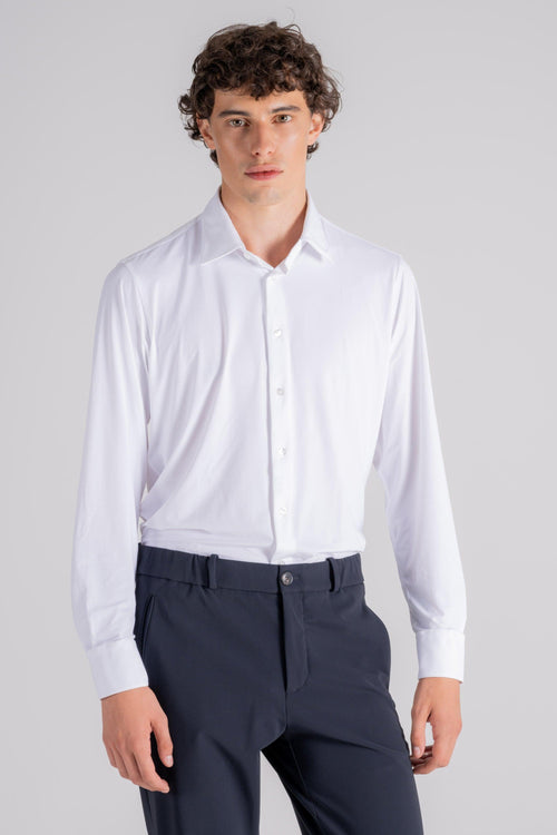 Camicia Oxford Elasticizzata Bianco