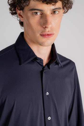 Camicia Oxford in Poliammide/Elastam Blu - 5