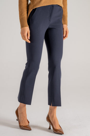 Pantalone Tela Doppia Blu Donna - 3