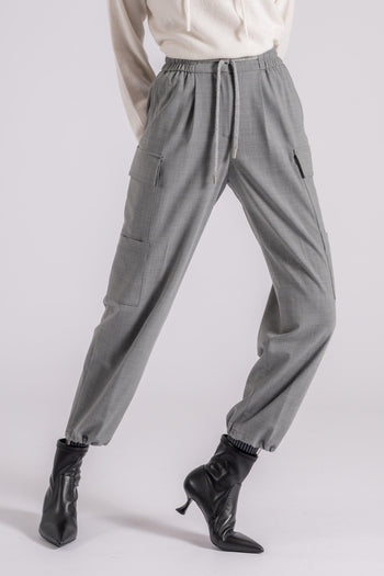 Pantalone Tela Stretch Grigio - 3