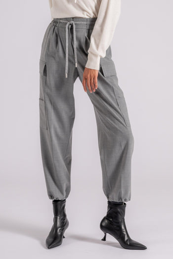 Pantalone Tela Stretch Grigio - 4