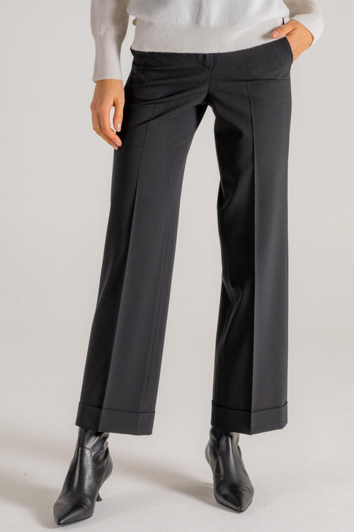 Pantalone Twill Stretch Nero Donna