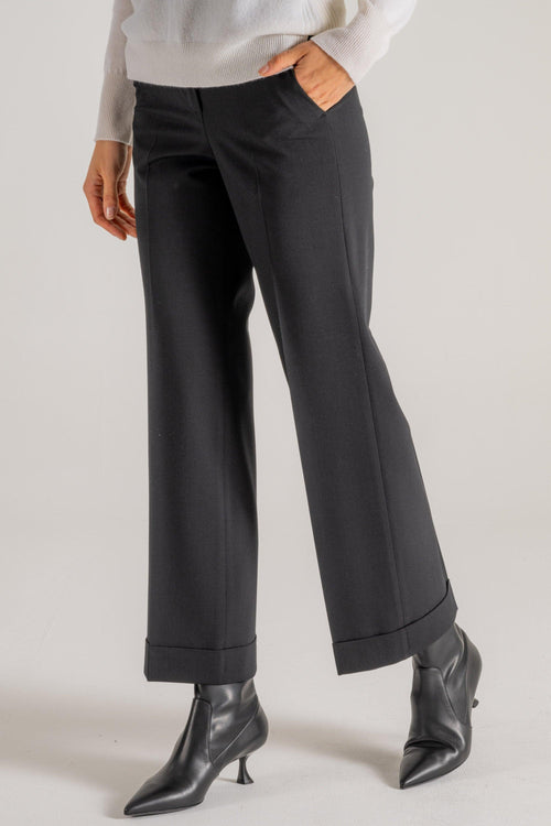 Pantalone Twill Stretch Nero Donna - 2