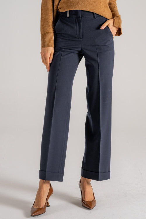 Pantalone Twill Stretch Nero Donna