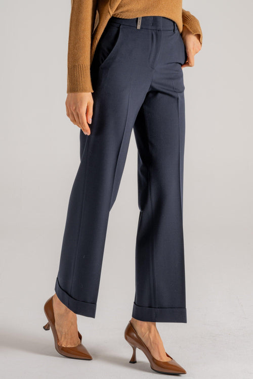 Pantalone Twill Stretch Nero Donna - 2