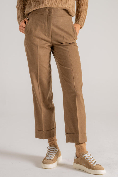 Pantalone Flanella Marrone Donna - 2